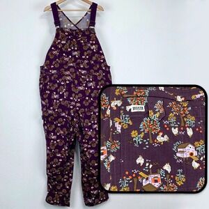 Duluth Trading Heirloom Gardening Bib Overalls Chicken Farm Womens 2X x 31